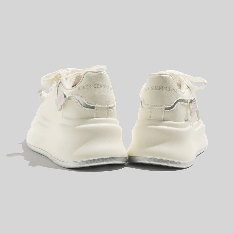 Classic White Shoes Thick-Soled Women'S Shoes 2025 Spring And Lightweight Sports Shoes Mcqueen Casual Shoes Korean Style Shoes - Image 5